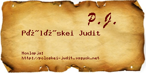 Pölöskei Judit névjegykártya